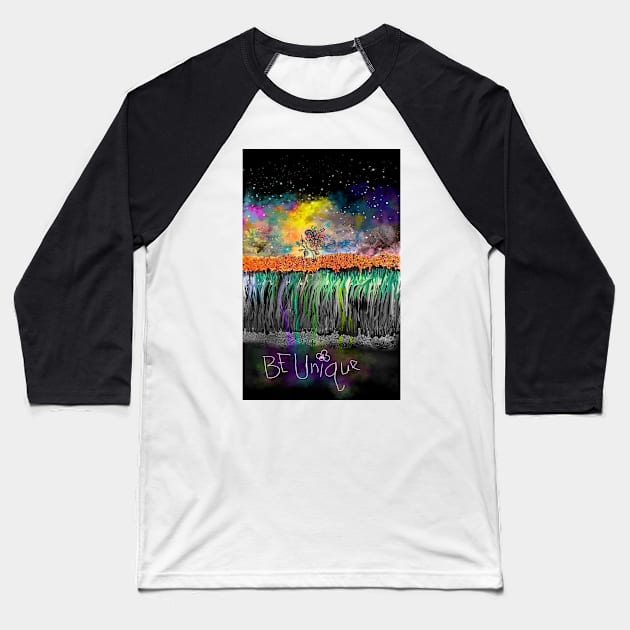 Be Unique Baseball T-Shirt by TylerBrooksArt